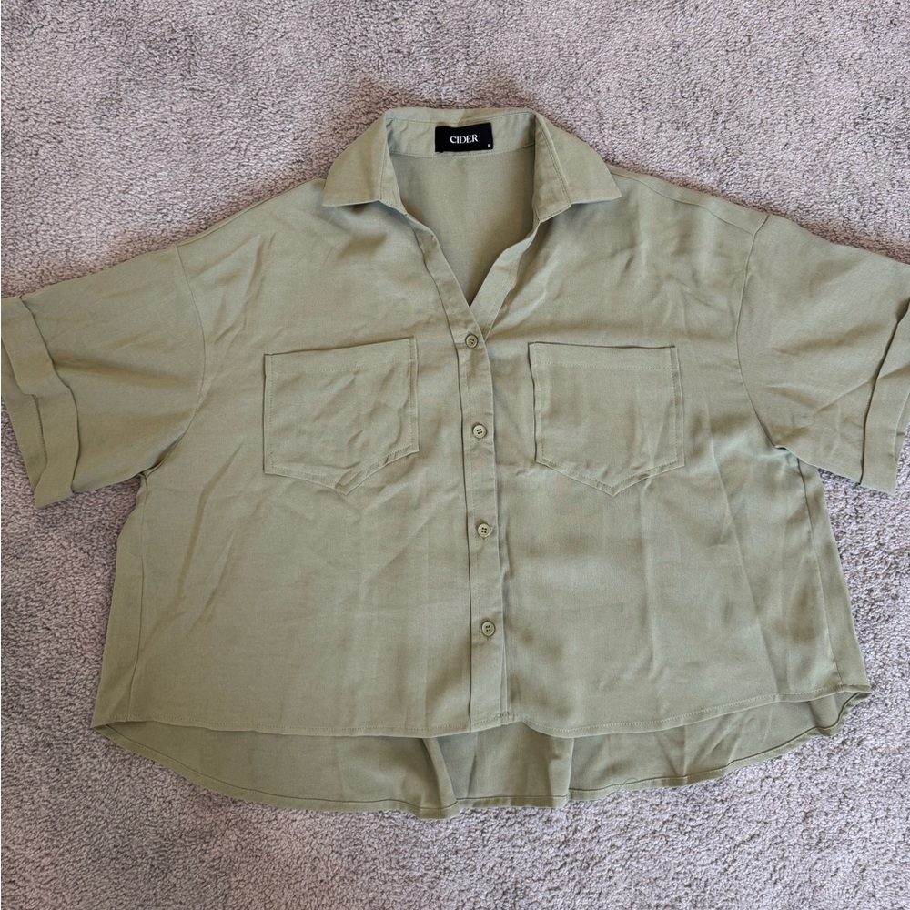 Sage Green Collared Shirt